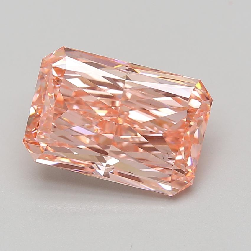 6.09 Ct. Fancy Vivid Pink Radiant Lab Grown Diamond