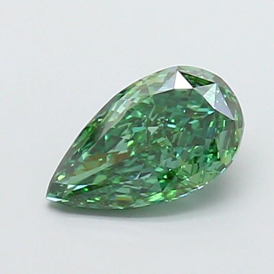 1.30 Ct. Fancy Vivid Green Pear Lab Grown Diamond
