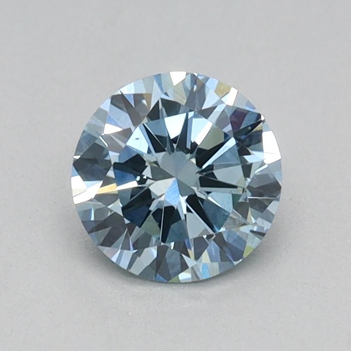 0.42 Ct. Fancy Vivid Blue Round Lab Grown Diamond