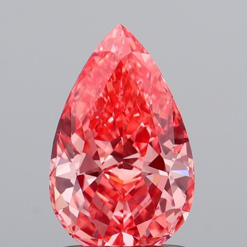 1.07 Ct. Fancy Vivid  Pink Pear Lab Grown Diamond