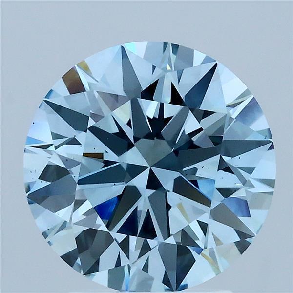 2.73 Ct. Fancy Vivid Blue Round Lab Grown Diamond