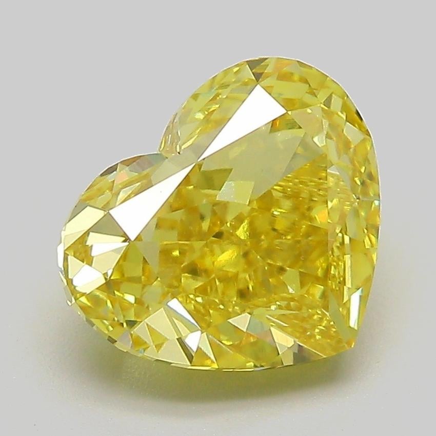 3.56 Ct. Fancy Intense  Yellow Heart Lab Grown Diamond