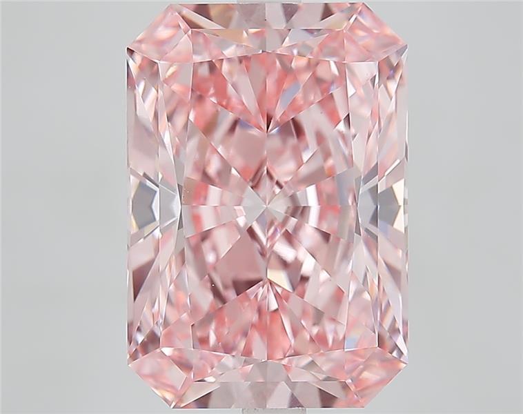 6.75 Ct. Fancy Vivid  Pink Radiant Lab Grown Diamond