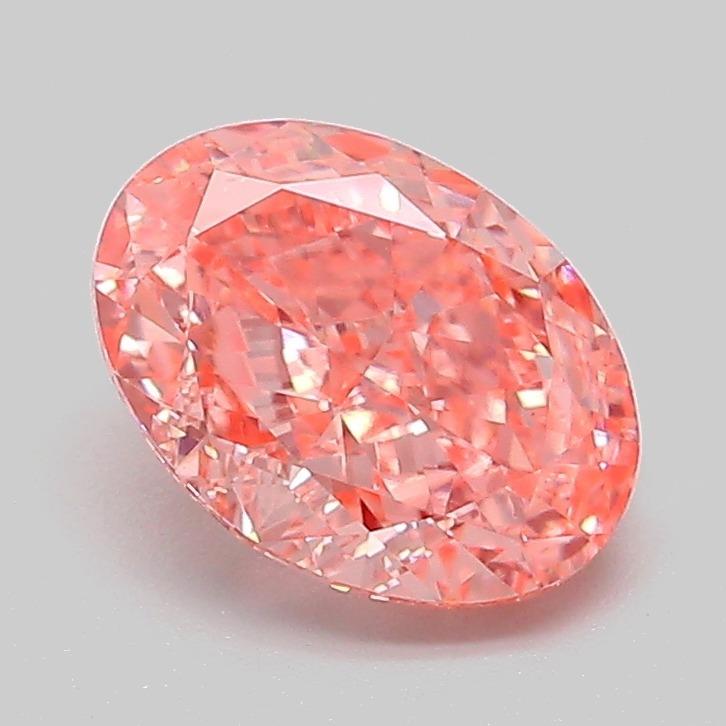 1.55 Ct. Fancy Vivid  Pink Oval Lab Grown Diamond