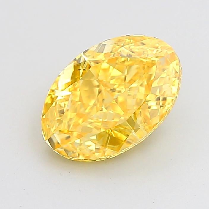 3.50 Ct. Fancy Vivid  Yellow Oval Lab Grown Diamond