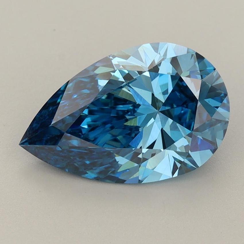 2.51 Ct. Fancy Vivid Blue Pear Lab Grown Diamond