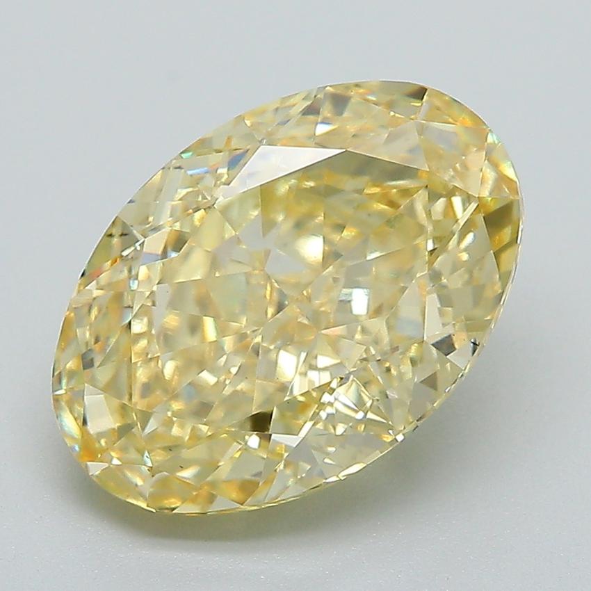 4.56 Ct. Fancy Vivid Yellow Oval Lab Grown Diamond