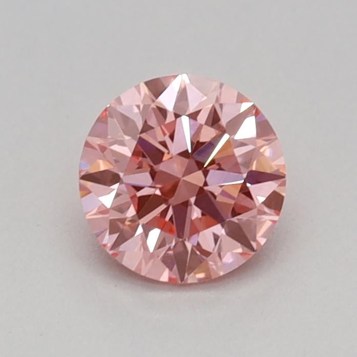 0.32 Ct. Fancy Vivid Pink Round Lab Grown Diamond