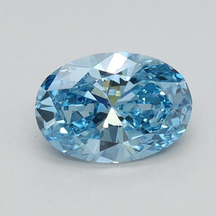0.48 Ct. Fancy Vivid Blue Oval Lab Grown Diamond