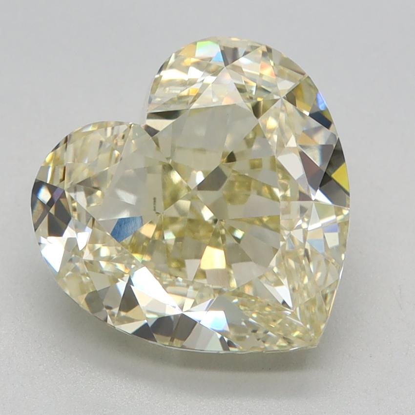 3.32 Ct. Fancy Light Yellow Heart Lab Grown Diamond