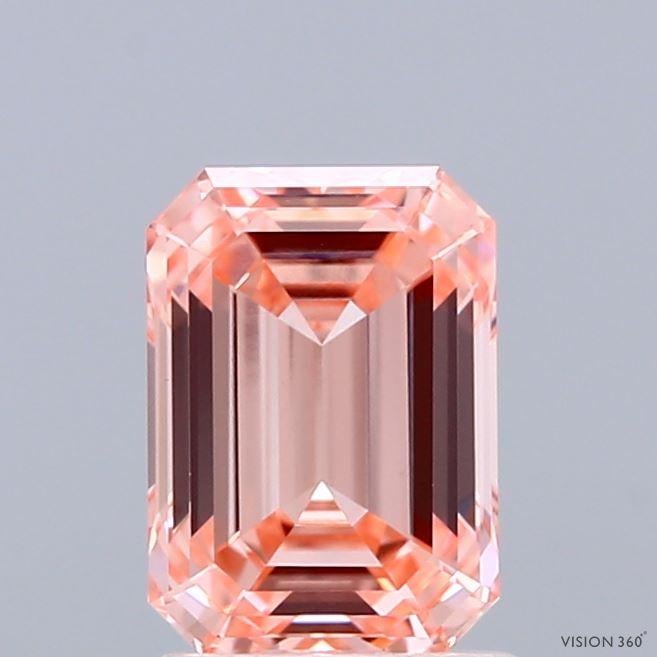 1.57 Ct. Fancy Vivid Pink Emerald Lab Grown Diamond