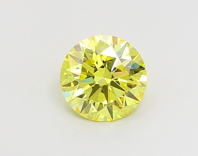 1.06 Ct. Fancy Vivid Yellow Round Lab Grown Diamond