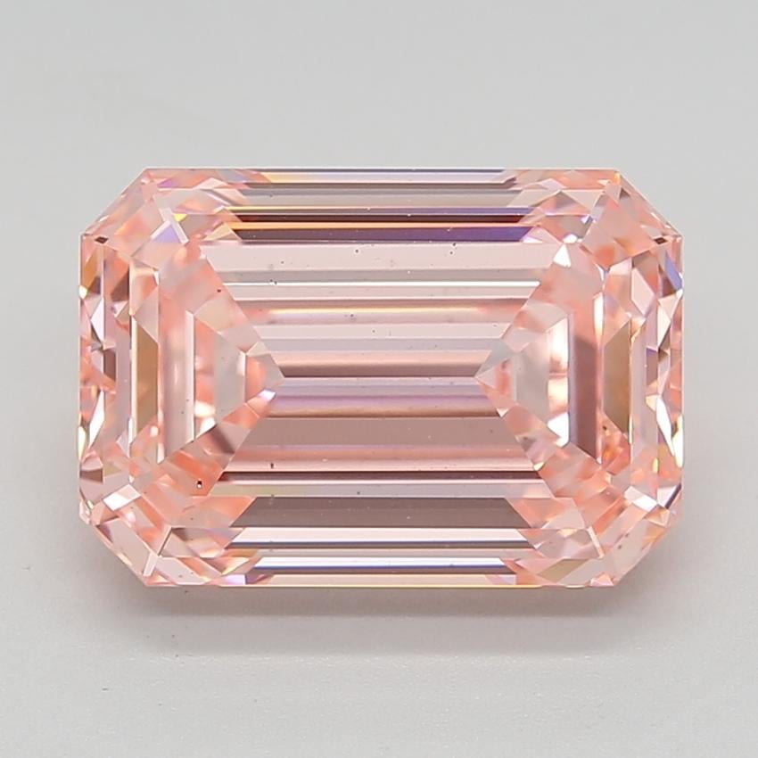 7.03 Ct. Fancy Vivid  Pink Emerald Lab Grown Diamond