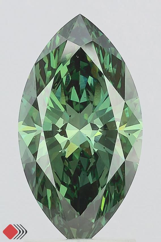 2.35 Ct. Fancy Vivid Green Marquise Lab Grown Diamond
