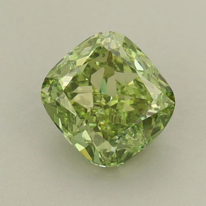 1.00 Ct. Fancy Vivid Green Cushion Lab Grown Diamond