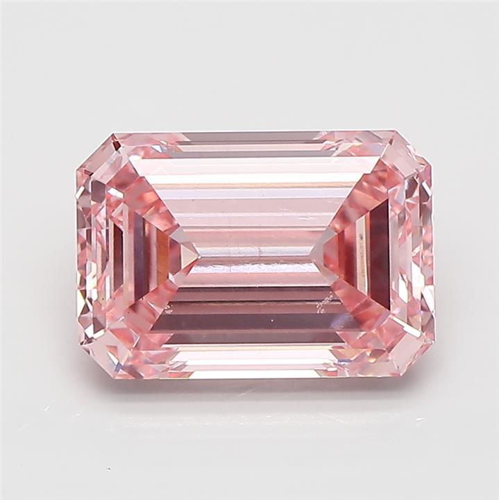 4.59 Ct. Fancy Vivid Pink Emerald Lab Grown Diamond