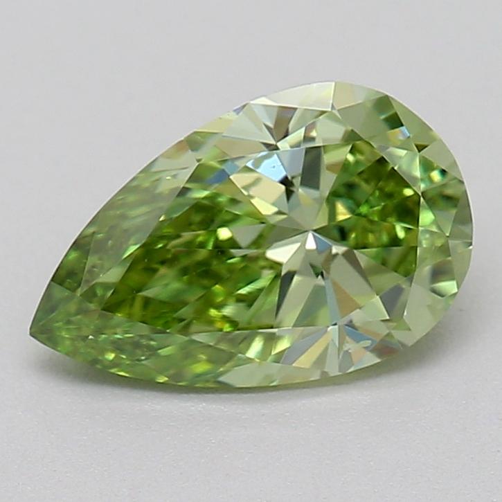 0.63 Ct. Fancy Vivid  Green Pear Lab Grown Diamond