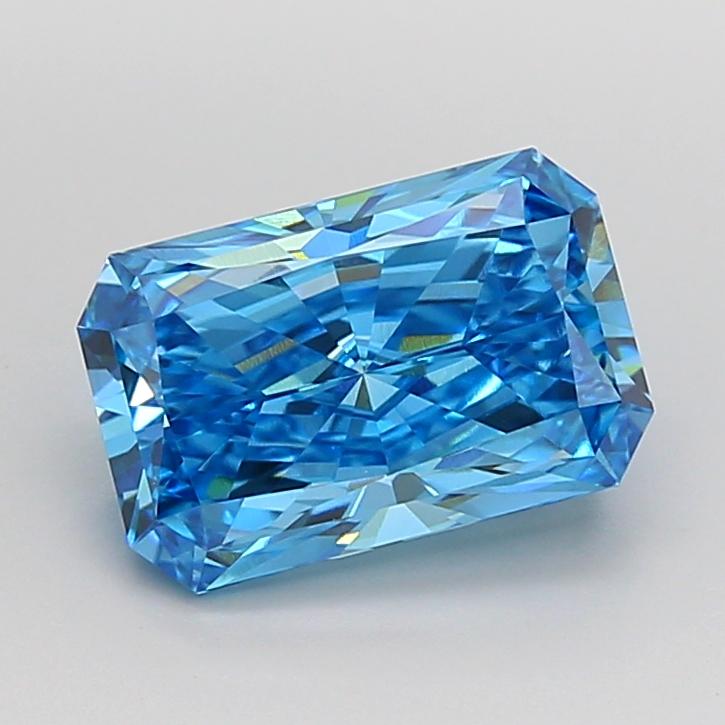 3.00 Ct. Fancy Vivid None Blue Radiant Lab Grown Diamond