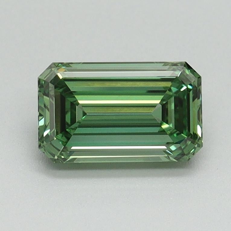 0.92 Ct. Fancy Vivid Pacific Green Emerald Lab Grown Diamond