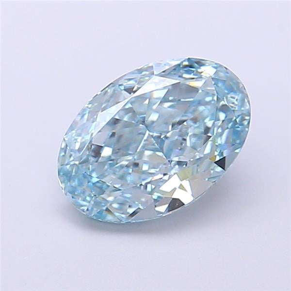 1.59 Ct. Fancy Vivid  Blue Oval Lab Grown Diamond