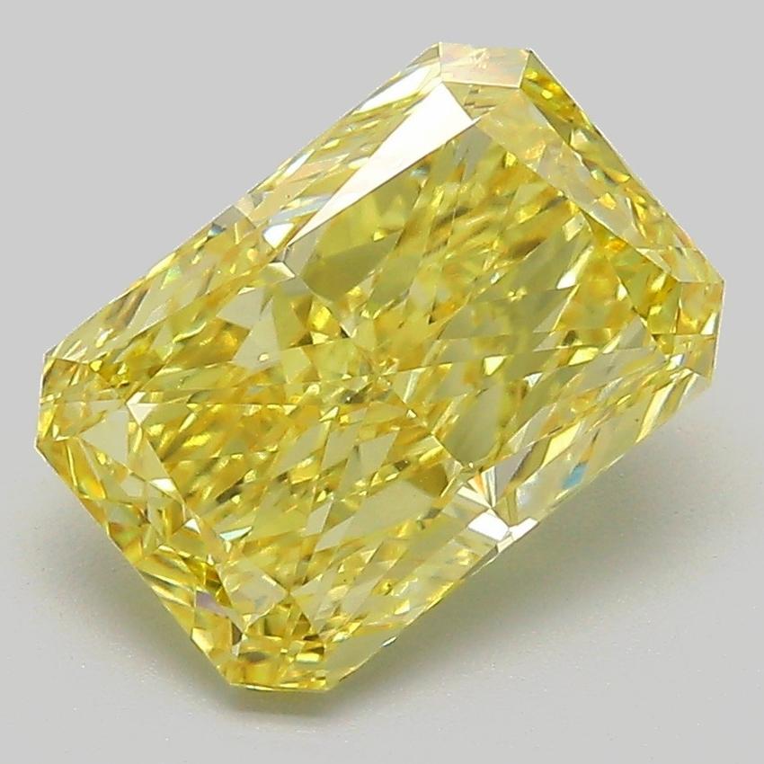 2.93 Ct. Fancy Vivid  Yellow Radiant Lab Grown Diamond