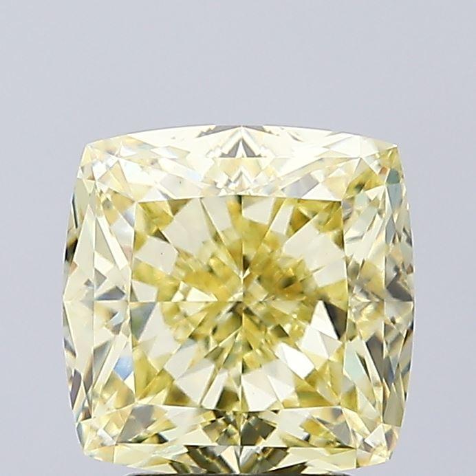 3.59 Ct. Fancy Yellow Cushion Lab Grown Diamond