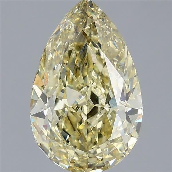 2.53 Ct. Fancy Intense Yellow Pear Lab Grown Diamond