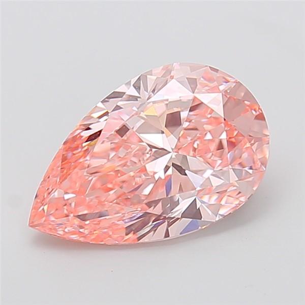 3.54 Ct. Fancy Vivid Pink Pear Lab Grown Diamond
