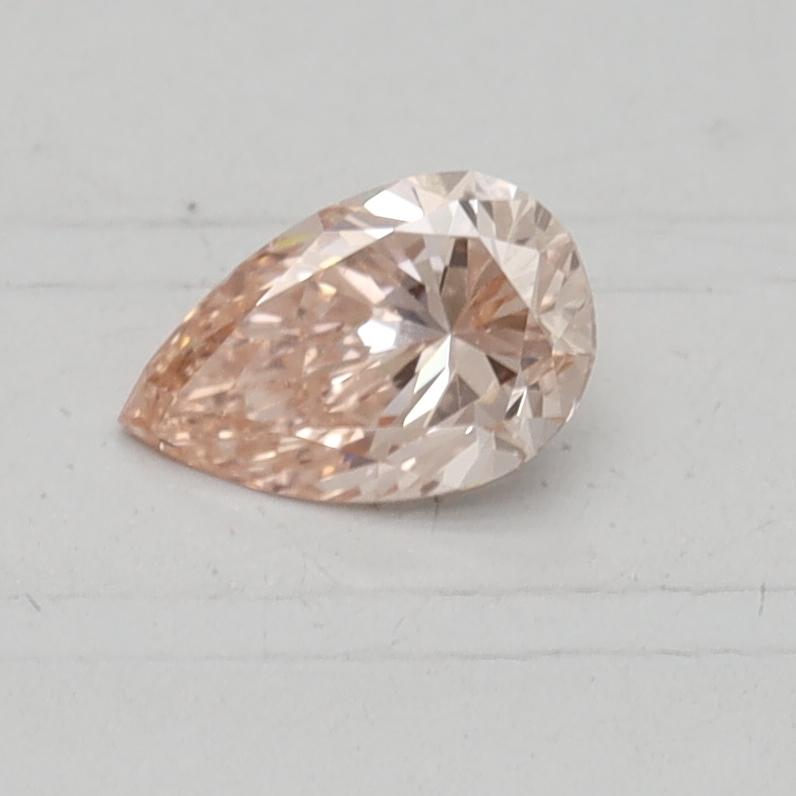 0.39 Ct. Fancy Intense Orangy Pink Pear Lab Grown Diamond