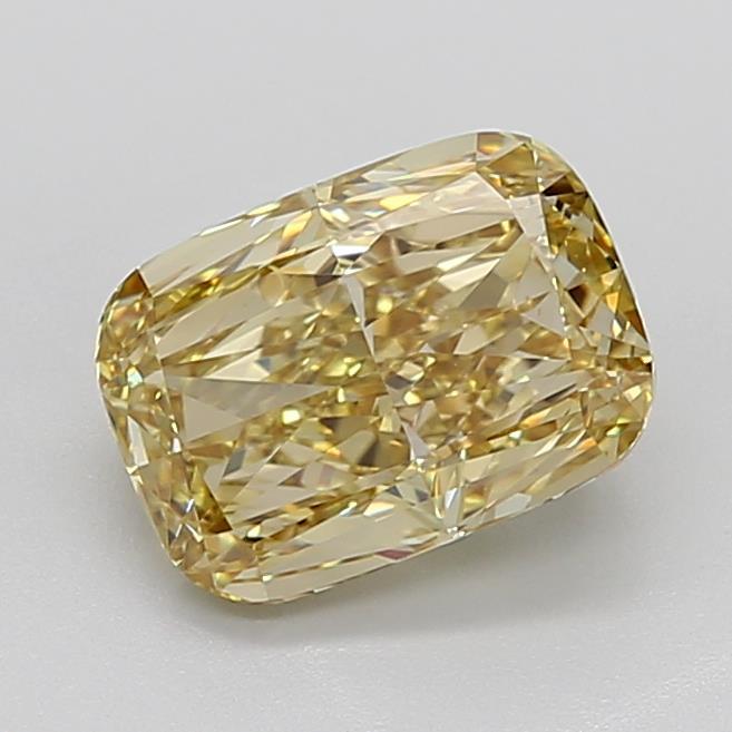 3.96 Ct. Fancy Intense Yellow Cushion Lab Grown Diamond