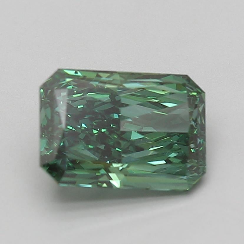 3.00 Ct. Fancy Vivid Green Radiant Lab Grown Diamond