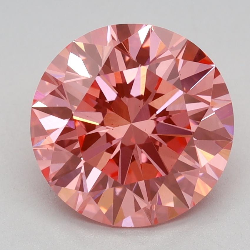 2.07 Ct. Fancy Vivid Pink Round Lab Grown Diamond