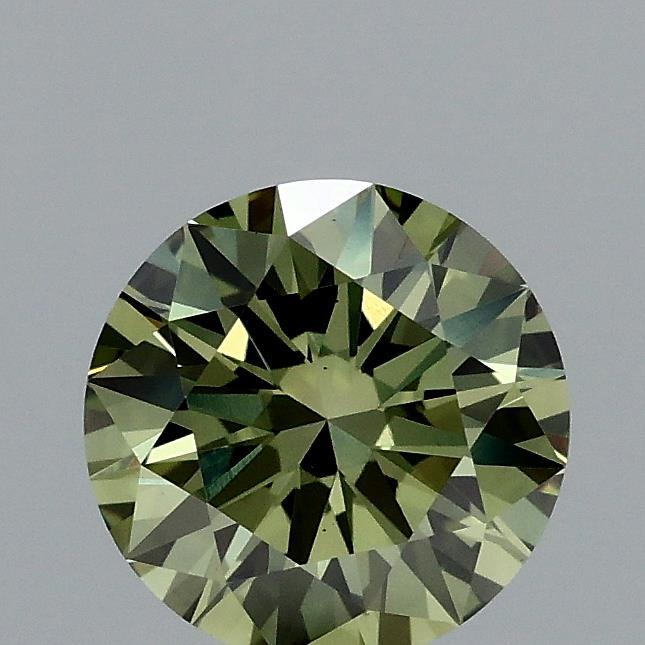 1.06 Ct. Fancy Vivid Green Round Lab Grown Diamond