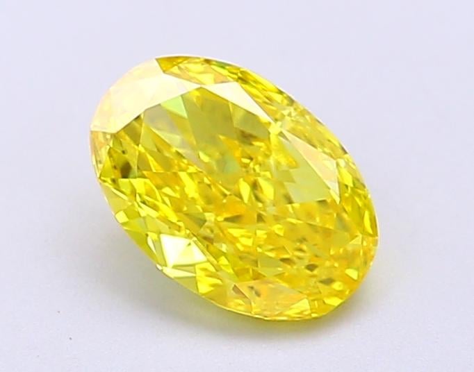 1.02 Ct. Fancy Vivid Yellow Oval Lab Grown Diamond