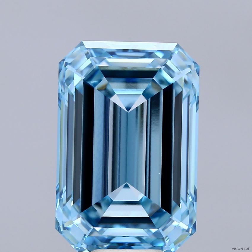 11.75 Ct. Fancy Vivid Blue Emerald Lab Grown Diamond