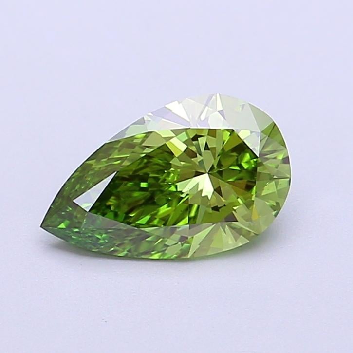 1.00 Ct. Fancy Vivid Green Pear Lab Grown Diamond