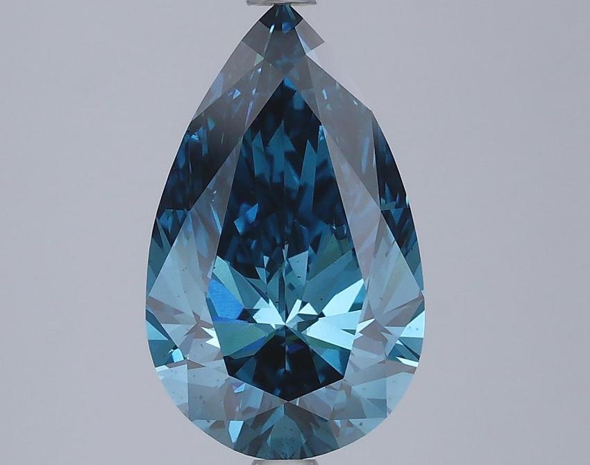 3.01 Ct. Fancy Vivid Blue Pear Lab Grown Diamond
