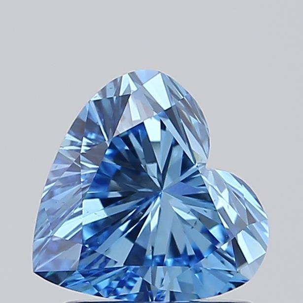 1.01 Ct. Fancy Vivid Blue Heart Lab Grown Diamond