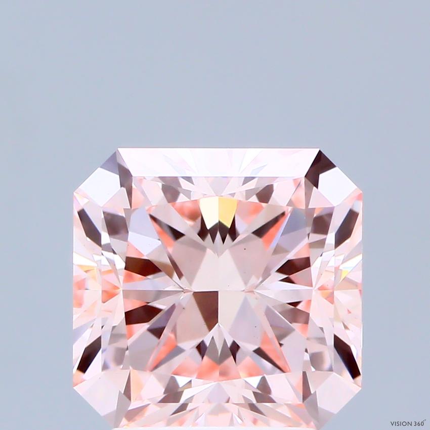 3.06 Ct. Fancy Intense Pink Radiant Lab Grown Diamond