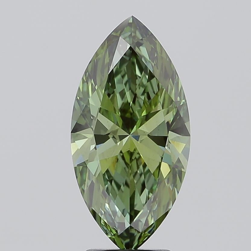 3.02 Ct. Fancy Vivid Green Marquise Lab Grown Diamond