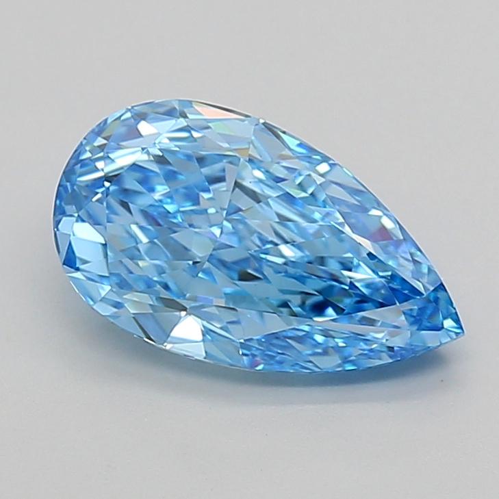 2.52 Ct. Fancy Vivid Blue Pear Lab Grown Diamond