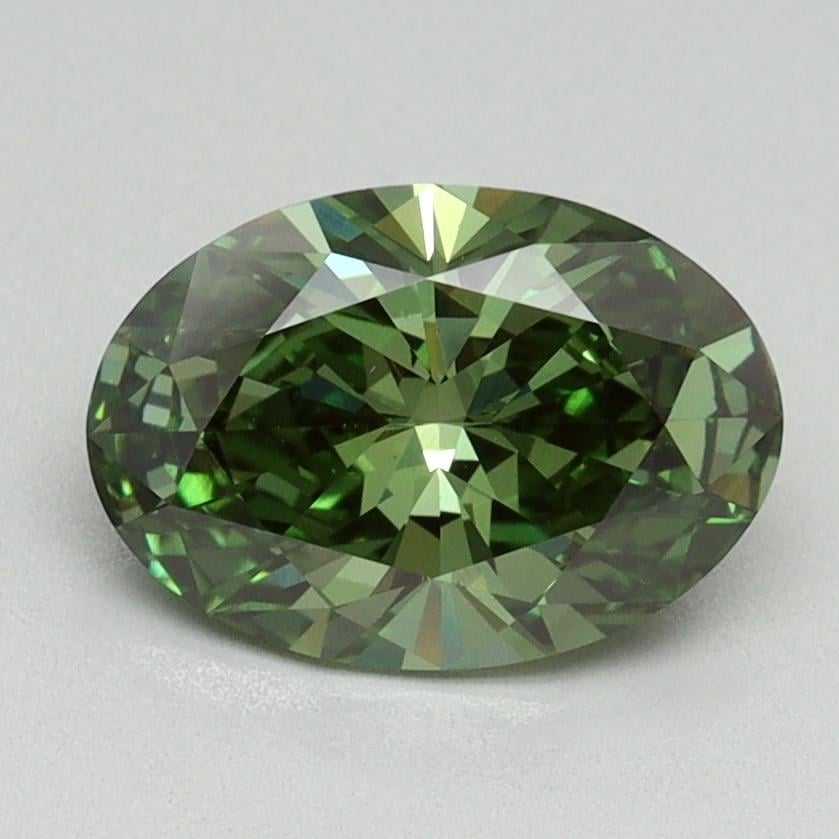 1.50 Ct. Fancy Vivid Pacific Green Oval Lab Grown Diamond