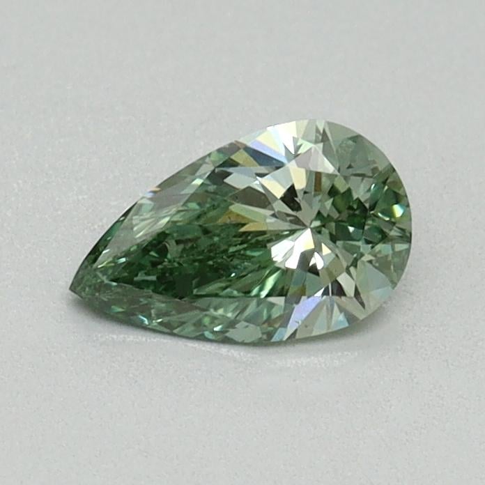 0.40 Ct. Fancy Vivid Green Pear Lab Grown Diamond