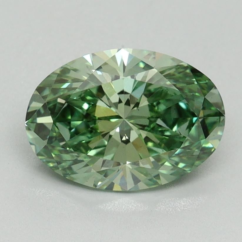 1.51 Ct. Fancy Vivid Pacific Green Oval Lab Grown Diamond