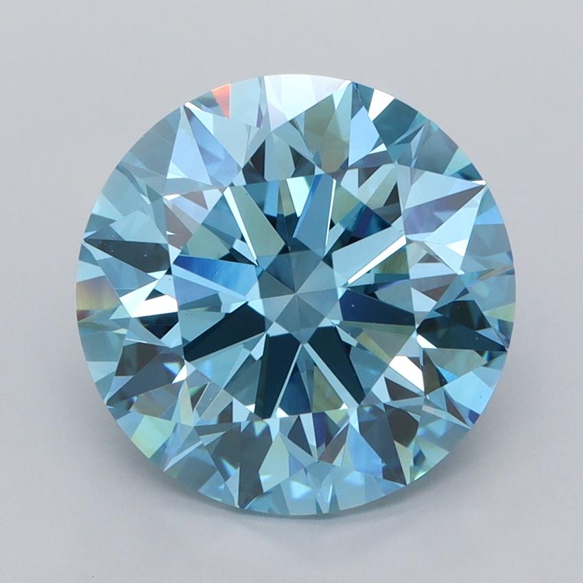 5.00 Ct. Fancy Vivid  Blue Round Lab Grown Diamond