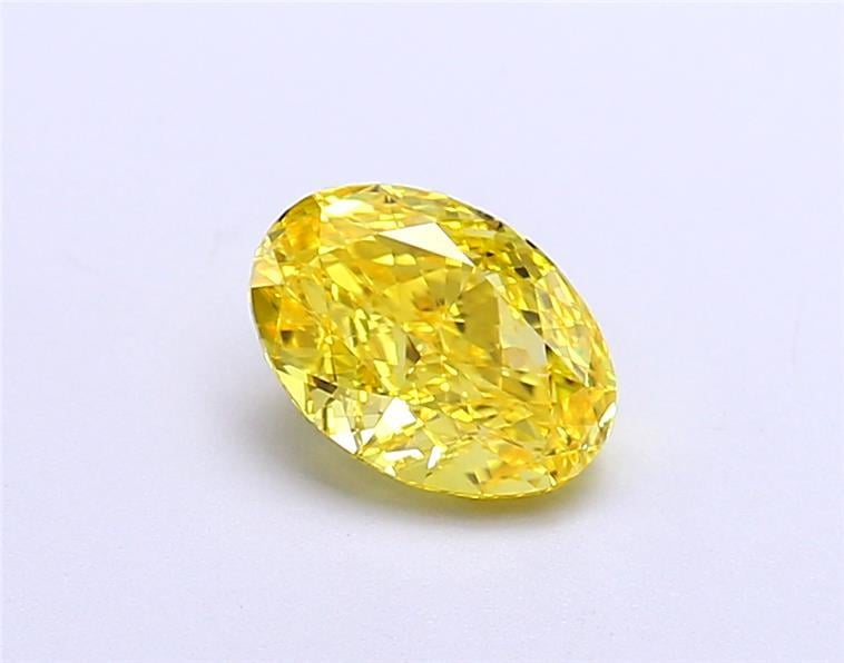 1.02 Ct. Fancy Vivid Yellow Oval Lab Grown Diamond