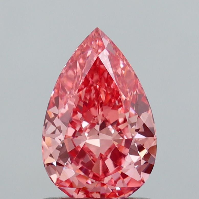 1.09 Ct. Fancy Vivid  Pink Pear Lab Grown Diamond
