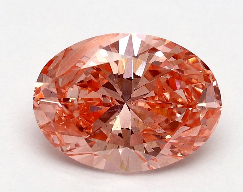 2.00 Ct. Fancy Vivid Pink Oval Lab Grown Diamond