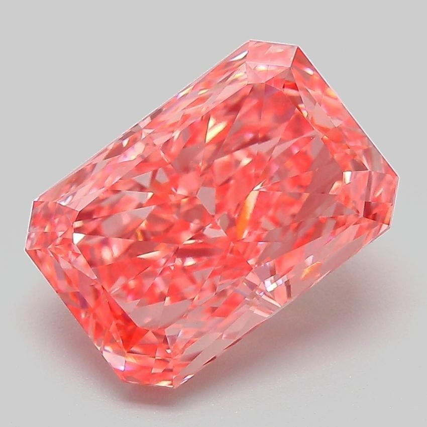 4.20 Ct. Fancy Vivid Pink Radiant Lab Grown Diamond