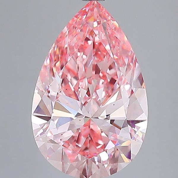 6.07 Ct. Fancy Vivid Pink Pear Lab Grown Diamond